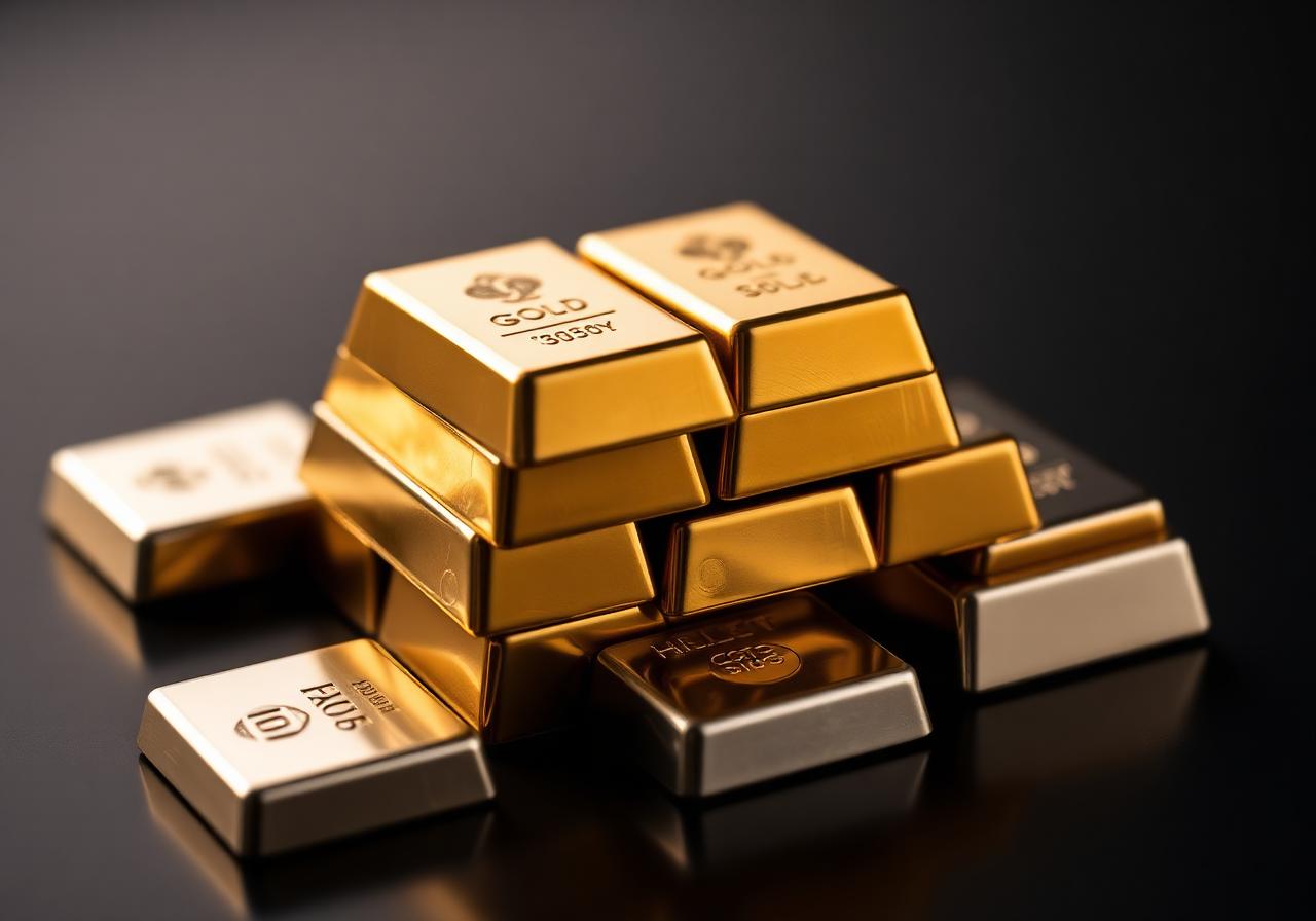 Gold and silver bullion bars